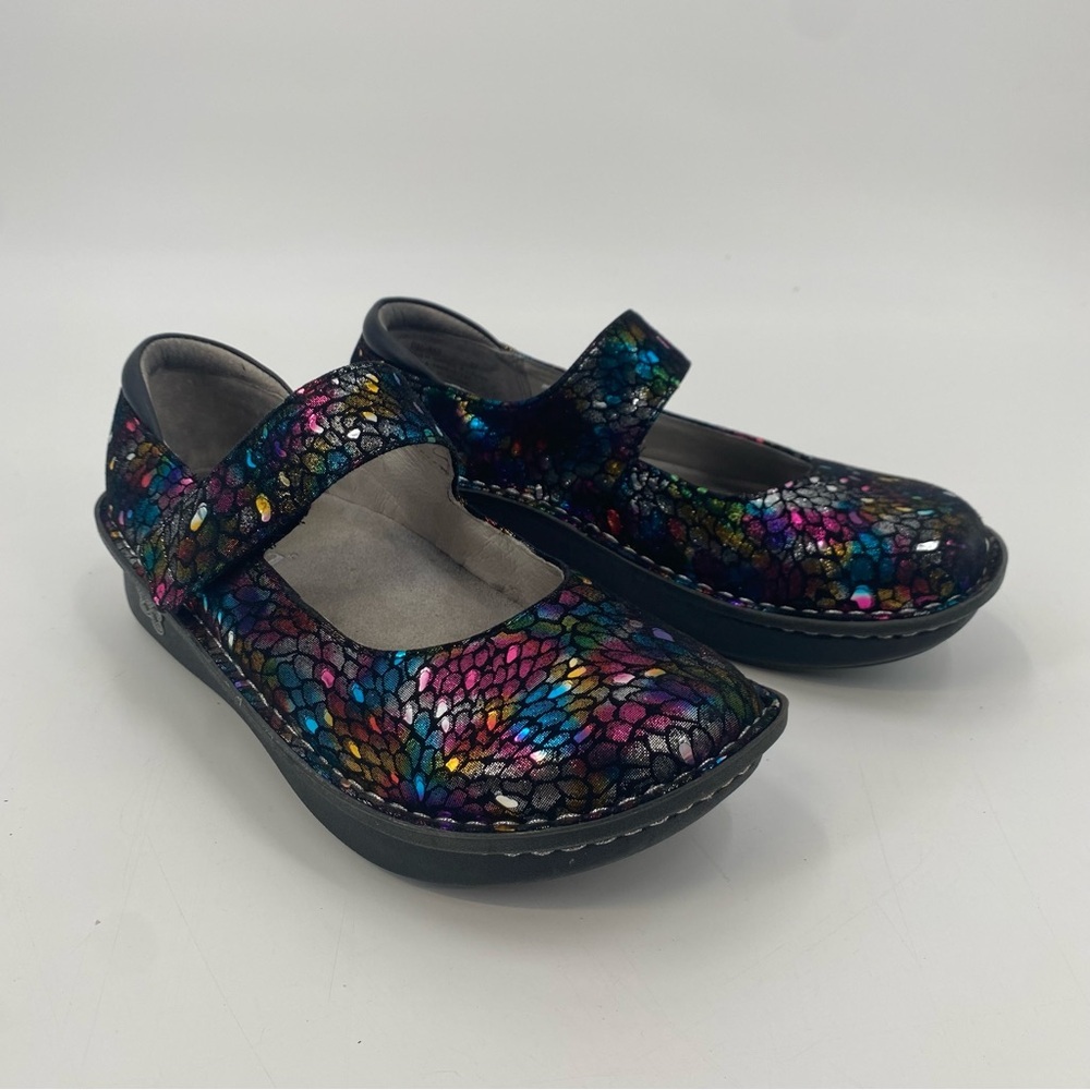 Alegria Paloma Minnow Rainbow Women’s Colorful Metallic Mary Janes 37 - Picture 8 of 10